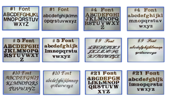 FONTS FOR CHRISTMAS STOCKINGS - Please select by number